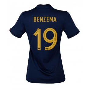 Frankrike Karim Benzema #19 Hemmatröja Dam VM 2022 Kortärmad
